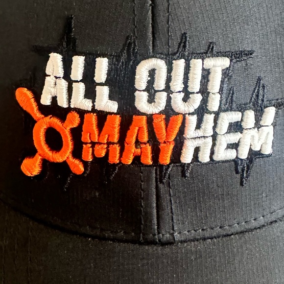 Orange Theory Embroidered Baseball Cap Hat Orange and Black Adjustable Strap - Picture 3 of 9